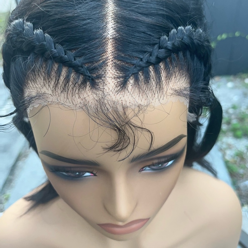 10 inch pre braided lace front wig